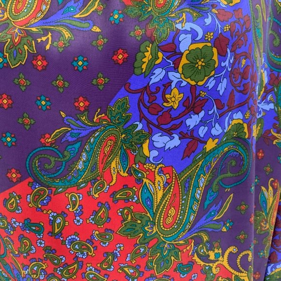 Vintage 90s Koret Paisley Print Secretary Blouse Sz 14 - Picture 15 of 16